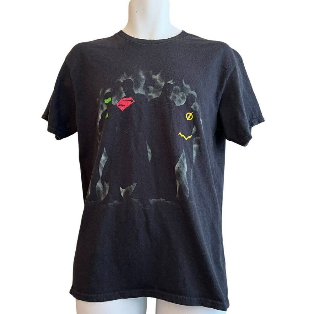 Men's M Justice League DC Comics T Shirt Batman The Flash Superman Green Lantern